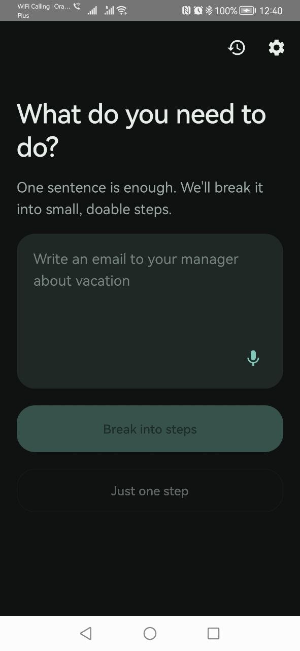 Type a task